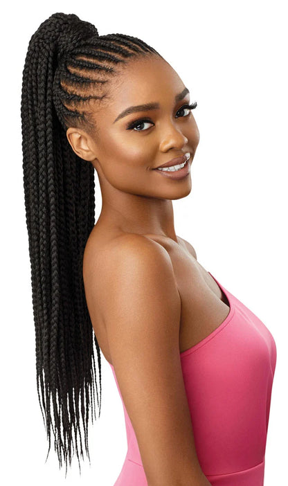 Outre Pretty Quick Pony Medium Box Braid 26″ Synthetic Wrap Ponytail