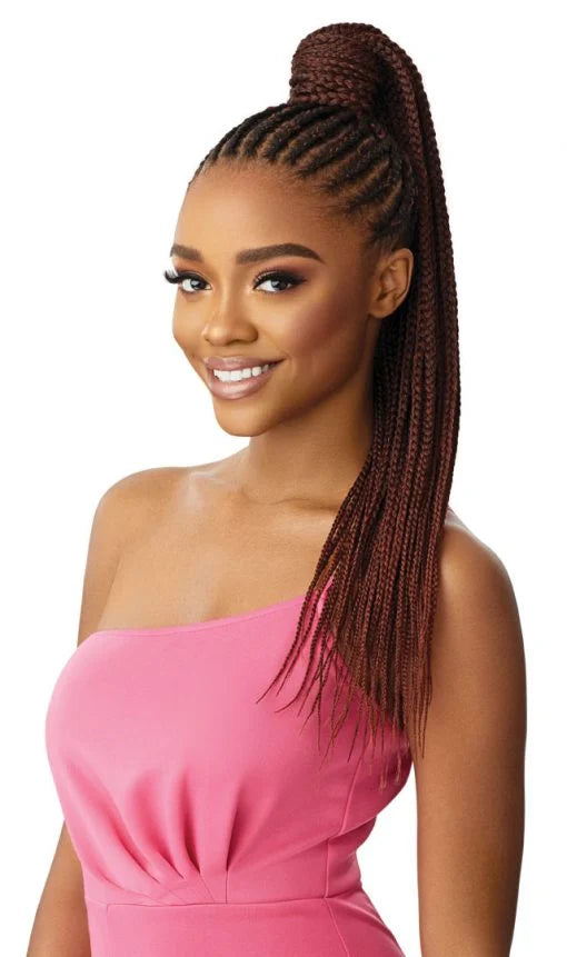 Outre Pretty Quick Pony Medium Box Braid 26″ Synthetic Wrap Ponytail