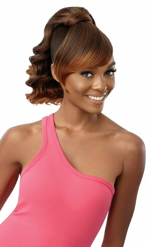 Outre Pretty Quick Bang x Pony Auryn 14″ Synthetic Ponytail & Bang Hairpiece