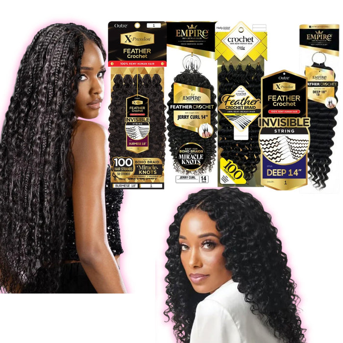 All Feather Crochet Braiding Hair