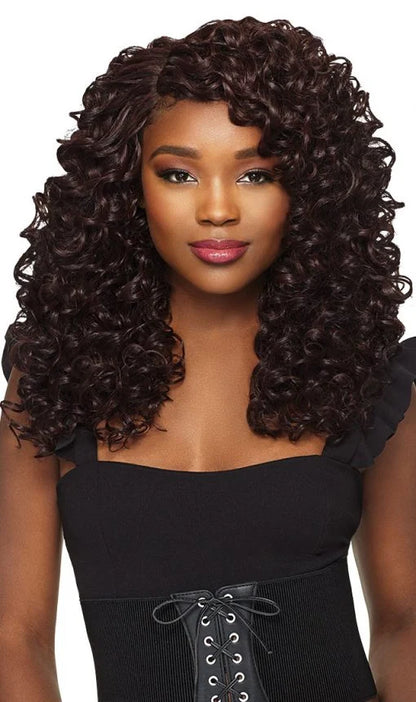 Outre Batik Rouge Synthetic Weave – Deep Spiral 14"–16"–18"–20" with Deep Parting Piece