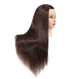 Training Head 26"-28" Mannequin Head Hair Styling Manikin Cosmetology Doll Head Synthetic Fiber Hair Hairdressing Training Model Free Clamp (1711D0420)