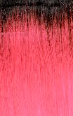 Ali Bundles Unprocessed Brazilian Virgin Human Hair Weave Color Bundles Straight 3Pcs + 13X4 Closure (#OTN/PINK) ([18"+20"+22"with14"], OTN/PINK)