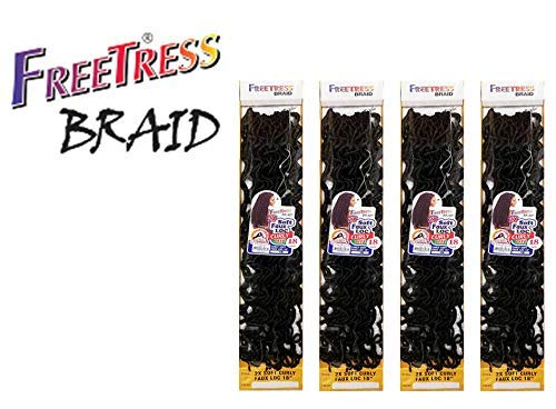 2X SOFT CURLY FAUX LOC 18" (4-Pack, 1) - FreeTress Synthetic Crochet Braid
