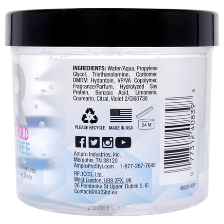 AMPRO STYLE CLEAR ICE ULTRA HOLD STYLING GEL