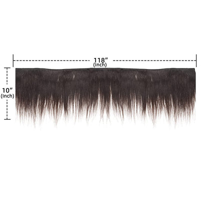 New Remy Yaky-Remy Blue 100% VIRGIN Human Hair Weave- Shed Free&Tangle Free (#1B, 10")