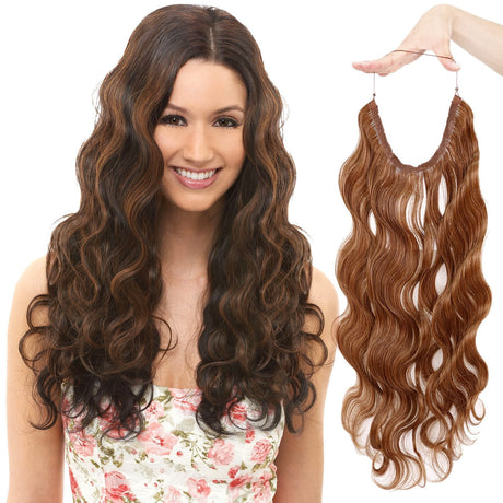 Janet Collection Synthetic Halo Hair Extensions Insta X-Tension Body Wave 24" (1-PACK, MF6/22)