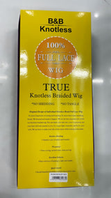 B&B KNOTLESS BRAIDED 100% FULL LACE WIG - MICRO BOHO WATER WAVE 26" - T1B/118