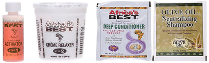 Africa's Best No-Lye Relaxer Kit, Dual conditioning, Herbal Intensive, Superior Straightening and the Very Best Nourishment, Designed for Normal Hair Textures Find Your New Look Today!