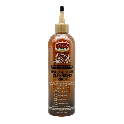 African Pride Black Castor Miracle Braid & Scalp Cleansing Rinse 12oz Find Your New Look Today!