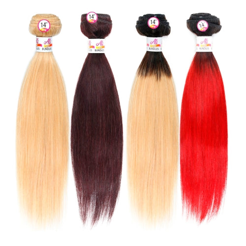 Ali Bundles Unprocessed Brazilian Virgin Human Hair Weave Straight (Special Colors) Find Your New Look Today!