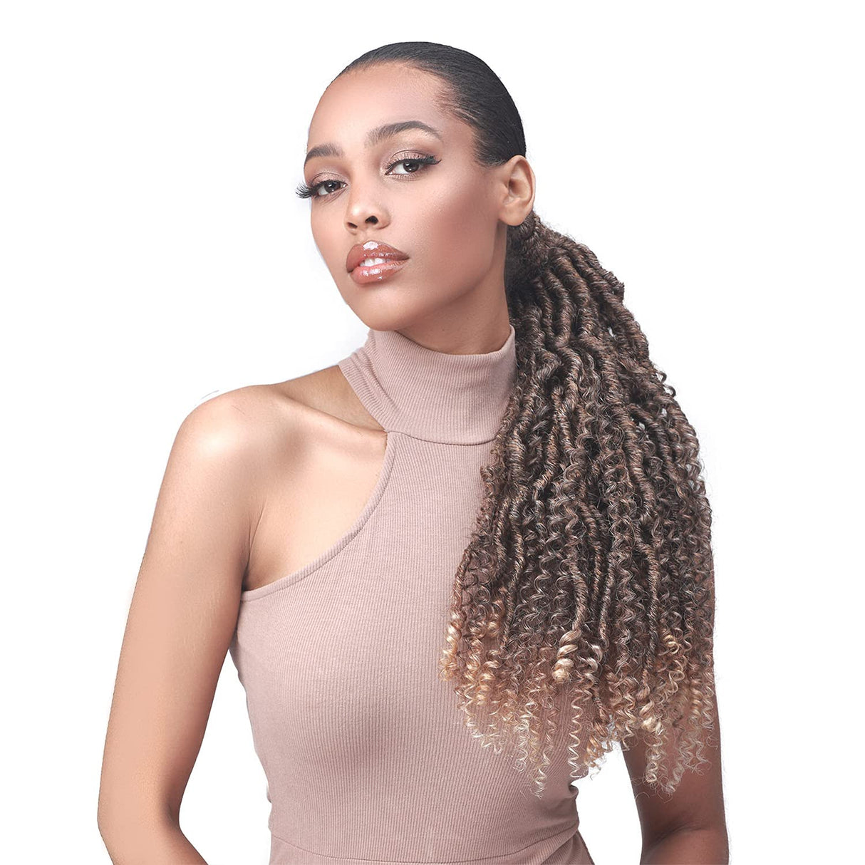 BOBBI BOSS Human Hair Blend Tress Up Ponytail MOD042 Nu Locs Water Boho 18 inch (1) Find Your New Look Today!