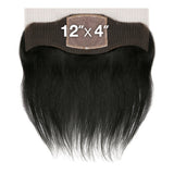 Sensationnel Malaysian Virgin Remy Human Hair Weave Bare&Natural 12x4 Swiss Full Lace Ear To Ear Coverall Straight 12"