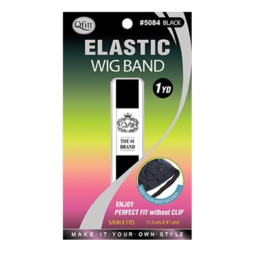 Qfitt Elastic Wig Band 5/8" 1YD Black