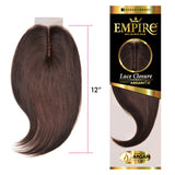 Sensationnel Human Hair Weave Empire 3-Way Parting Lace Closure Yaki 12"