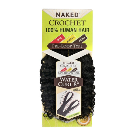 Naked Human Hair Crochet Braids Pre-Loop Type Water Curl 8-18"