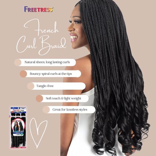 FreeTress Crochet Braids 3X French Curl 22"