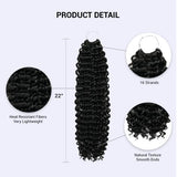 Authentic Synthetic Hair Crochet Braids 6X Value Pack Water Wave 22"