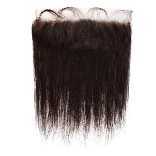 Bare&Natural Unprocessed Virgin Human Hair Weave 13x4 Lace Closure 7A Straight (10-18)" (Pre-Plucked With Baby Hair)