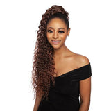 Mane Concept Brazilian Human Hair Blend Ponytail Mega Wrap N Tie MBWNT04 Deep Curl 30"