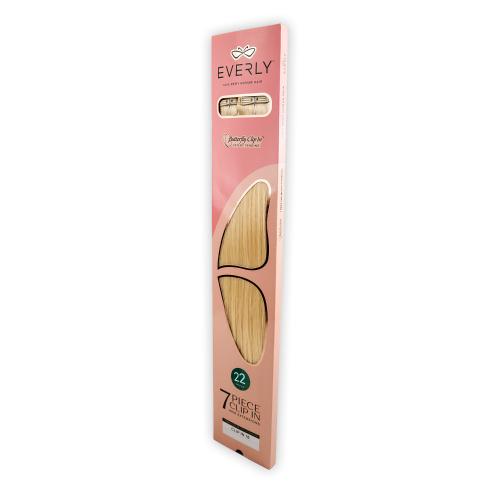 Sensationnel Remy Human Hair Weave Everly Butterfly Clip-in Straight 22" (7Pcs)