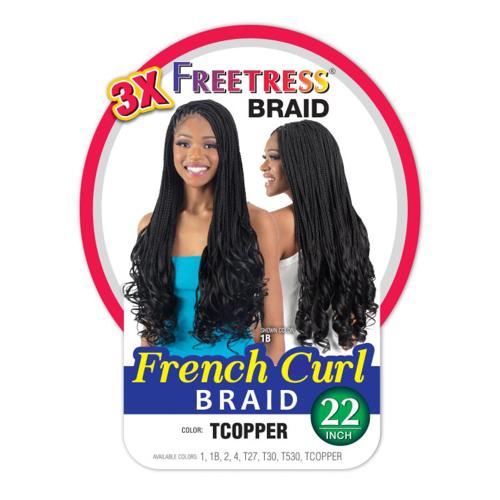 FreeTress Crochet Braids 3X French Curl 22