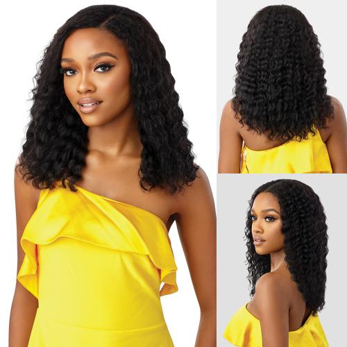 My Tresses Gold Label Unprocessed Human Hair U Part Leave Out Wig HH-Peruvian Wave 18"