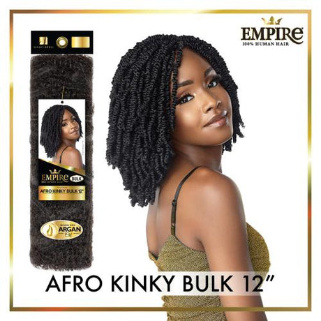 Sensationnel Human Hair Braids Empire Afro Kinky Bulk 12"