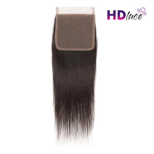 Bare N Natural Unprocessed Virgin Human Hair Weave 4X4 HD Lace Closure 7A Straight (10-18")