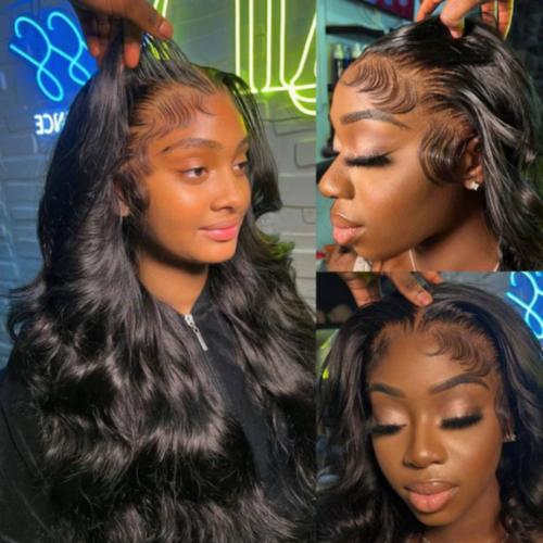 UpScale 100% Human Hair Glueless Pre Plucked 13x4 Lace Frontal Wig Body Wave 24"