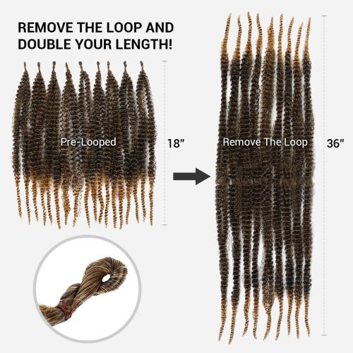Authentic Synthetic Hair Crochet Braids Pre-Looped Afro Twist 18"