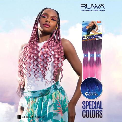 BOX DEAL Sensationnel Synthetic Hair Braids XPRESSION 3X Ruwa Pre-Stretched Braid 24" (70 packs/box)