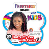 FreeTress Crochet Braids 3X Kids Butterfly Loc With Curls 8"