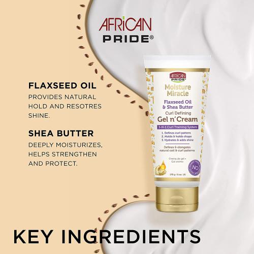 African Pride Moisture Miracle Curl Defining 3 In 1 Gel n' Cream 6oz