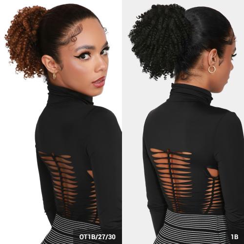Instant Glitz Synthetic Drawstring Ponytail Spring Curl 5"