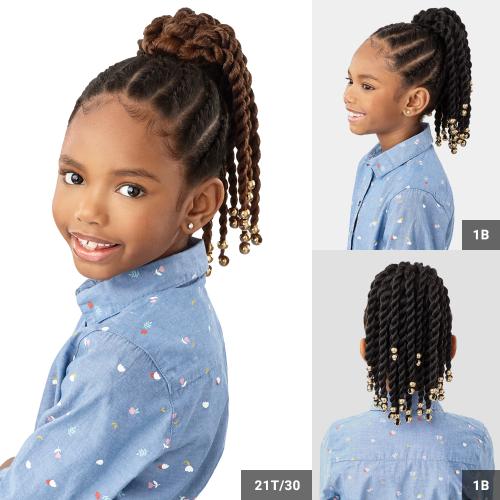 Outre Drawstring Ponytail Lil Looks Beaded Twists 12"
