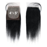 Outre Laid N Slayed Unprocessed Bundle Hair 4X5 HD Melted Lace Closure Natural Straight (10"-16")