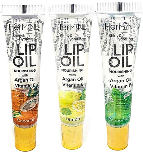 CRISPY BEAUTY HERMINE CLEAR LIP OIL GLOSS 3PCS (COCO-LEM-MINT) Find Your New Look Today!