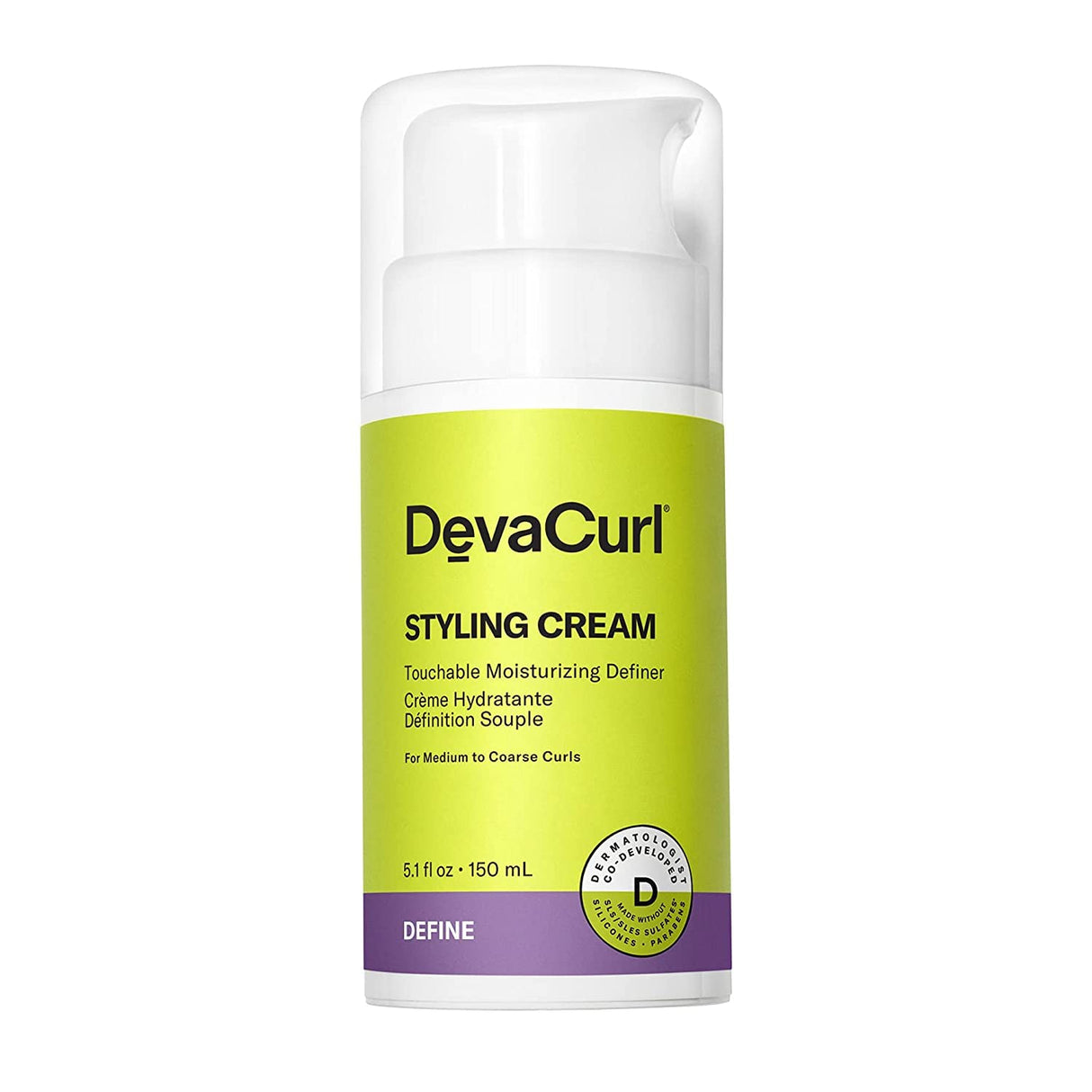 DevaCurl Styling Cream Touchable Moisturizing Definer | Enhances Curl Body and Shape | Non-Flaking | Non-Stiff | Non-Crunchy | All Curly Types Find Your New Look Today!