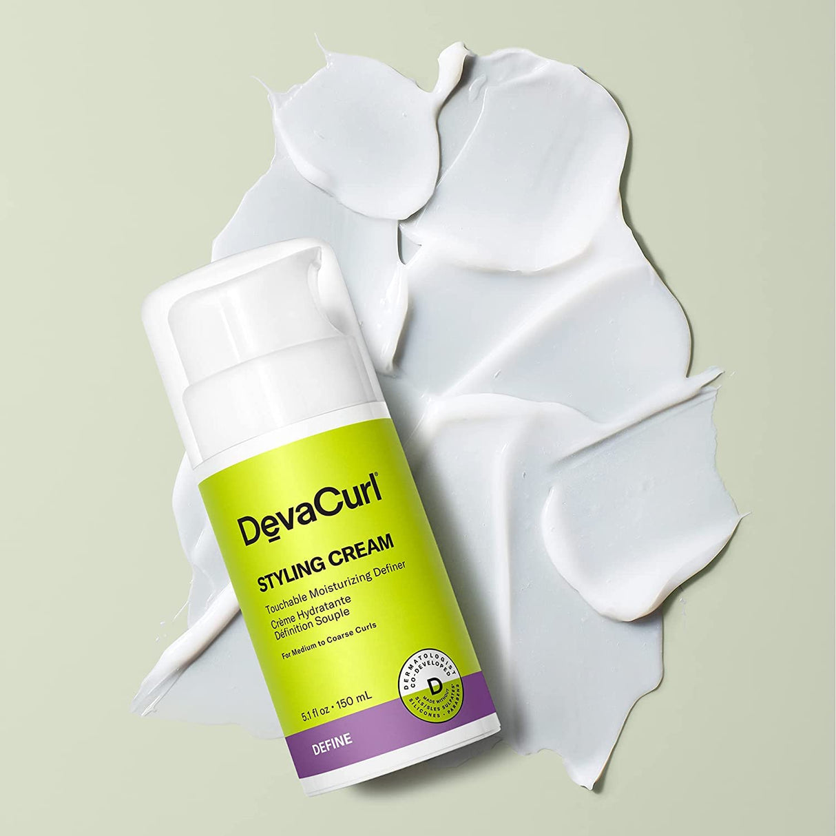 DevaCurl Styling Cream Touchable Moisturizing Definer | Enhances Curl Body and Shape | Non-Flaking | Non-Stiff | Non-Crunchy | All Curly Types Find Your New Look Today!