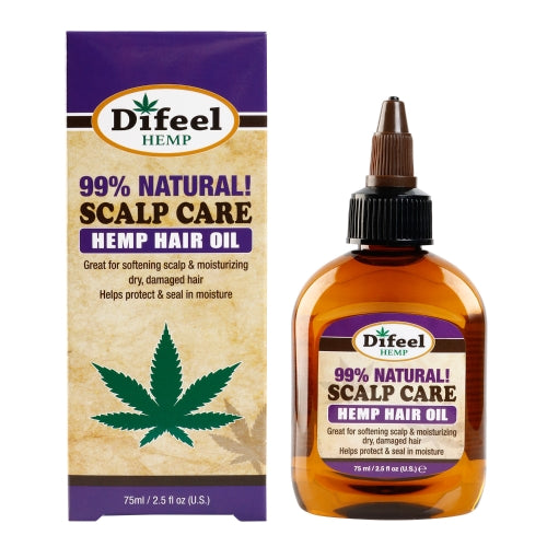 Difeel 99% Natural Scalp Care Hemp Hair Oil 2.5oz Find Your New Look Today!