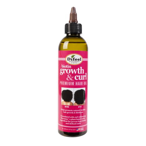 Difeel Growth & Curl Biotin Premium Hair Oil 8oz Find Your New Look Today!