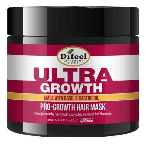 Difeel Ultra Growth Basil & Castor Oil Pro-Growth Hair Mask 12oz Find Your New Look Today!
