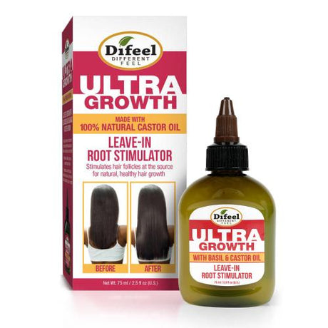 Difeel Ultra Growth Leave-In Root Stimulator Basil n Castor Hair Oil 2.5 oz Find Your New Look Today!