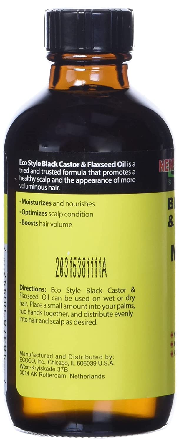 ECOCO Eco Style Black Castor Oil & Flaxseed Oil Maximum Hair Growth Formula, 4 Ounce,SG_B077JY18MH_US Find Your New Look Today!