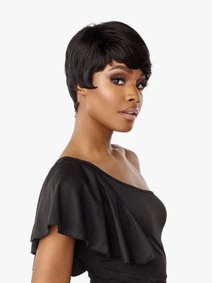Sensationnel DENIA 	100% Human Hair, Empire, Empire wig, Salt&Pepper, Special Gray Colors, Trendy Natural Look