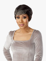 Sensationnel DENIA 	100% Human Hair, Empire, Empire wig, Salt&Pepper, Special Gray Colors, Trendy Natural Look