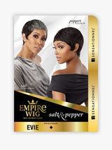 Sensationnel EVIE 100% Human Hair, Empire, Empire wig, Salt&Pepper, Special Gray Colors, Trendy Natural Look