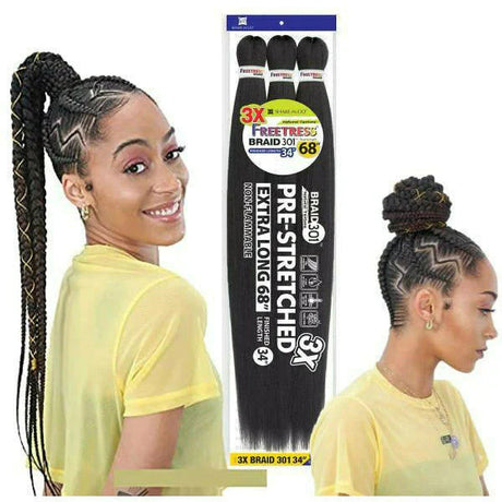 FREETRESS: 3X BRAID 301 28'' PRE-STRETCHED BRAIDING HAIR Find Your New Look Today!