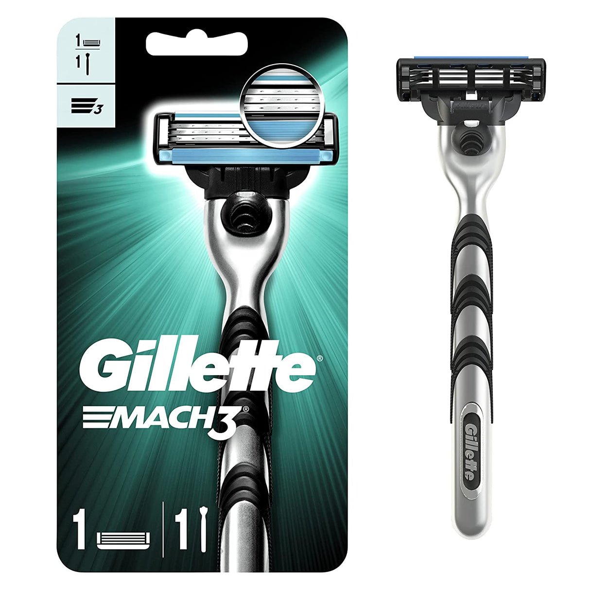 Gillette Mach3 Men's Razor Handle + 1 Blade Refill Find Your New Look Today!